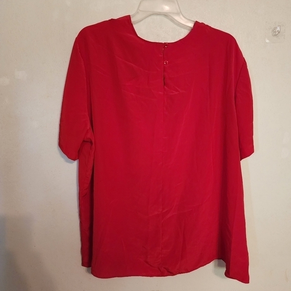 Southern Lady Red Short Sleeve Blouse Size 22W (spot) - Picture 7 of 10